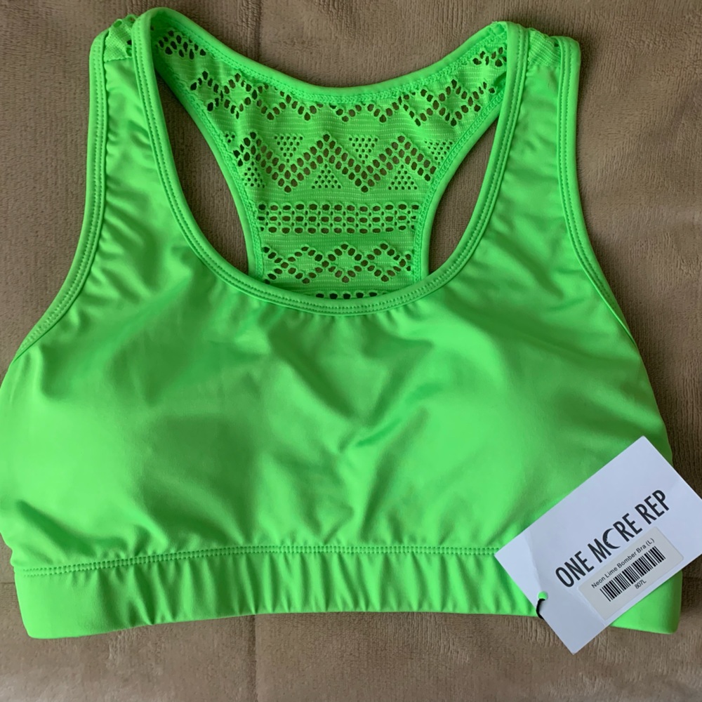 Zyia Bomber Bra in bright Lime.